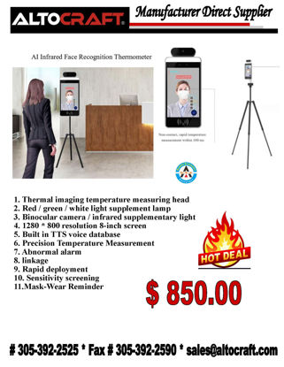 Picture of Covid-19 Face Recognition Thermometer