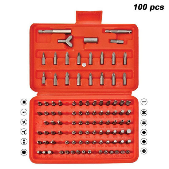 Picture of 100Pcs 1/4" Tamper proof security Bits