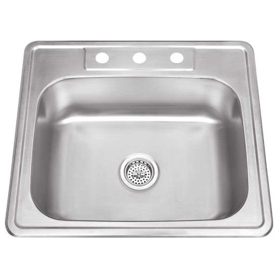 Picture of T25228 Single Bowl Sink SS 3 Hole