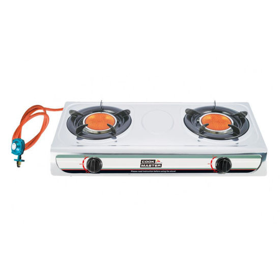 Picture of Double Portable Super Gas Stove Large Propane Infrared Burner BBQ LPG Regulator