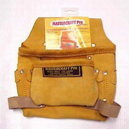 Picture of 2 Pocket Top Grain Leather Pro. Nail & Tool Bag