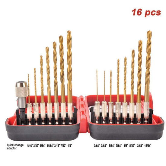 Picture of 16pcs Ti-Coated Drills Set Toolman
